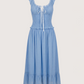 Margot Smocked Midi Dress | Blue