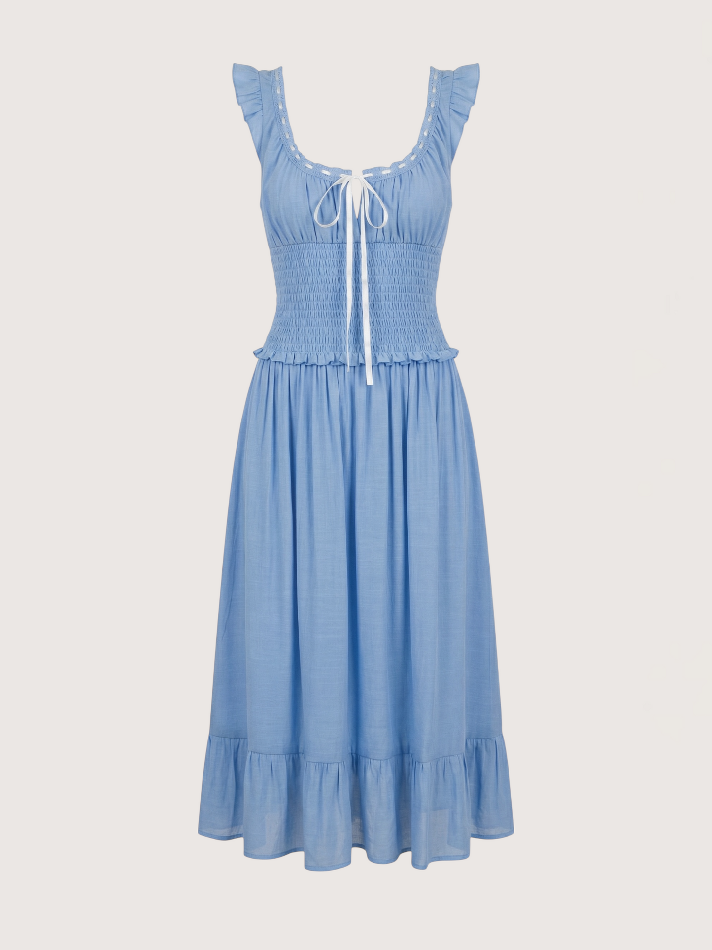 Margot Smocked Midi Dress | Blue