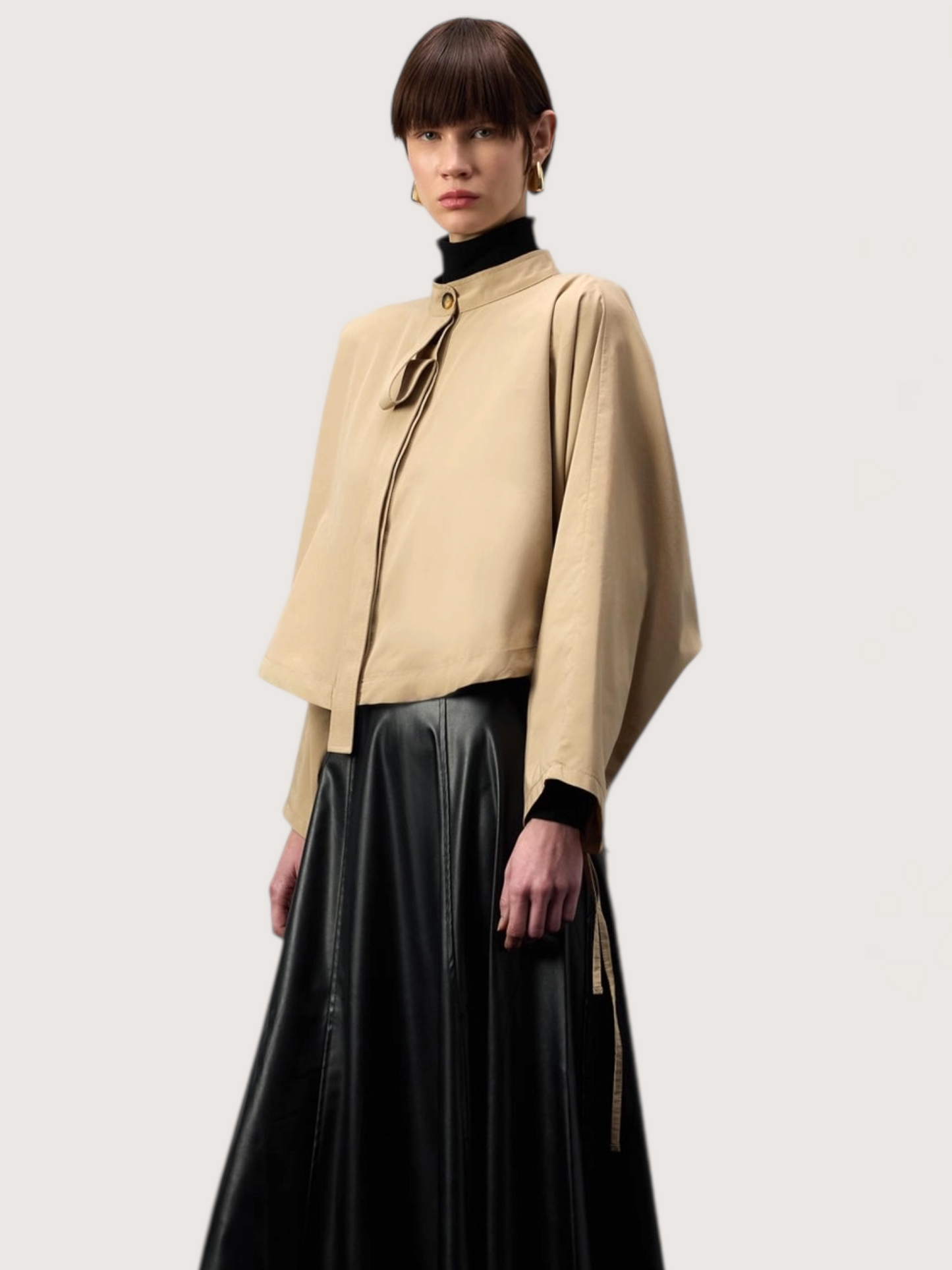 Balloon Sleeve Cropped Jacket