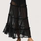 Sheer Tiered Maxi Skirt