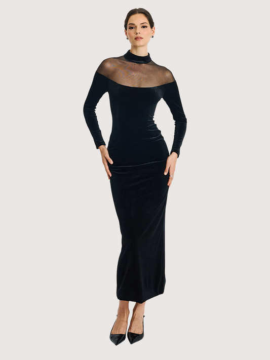 Blair Sheer Neck Maxi