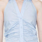 Open Back Halter Top | Blue