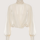 Sheer Draped Balloon Top