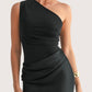 Sable Asymmetrical Maxi Dress