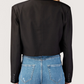 Cropped Double Button Blazer