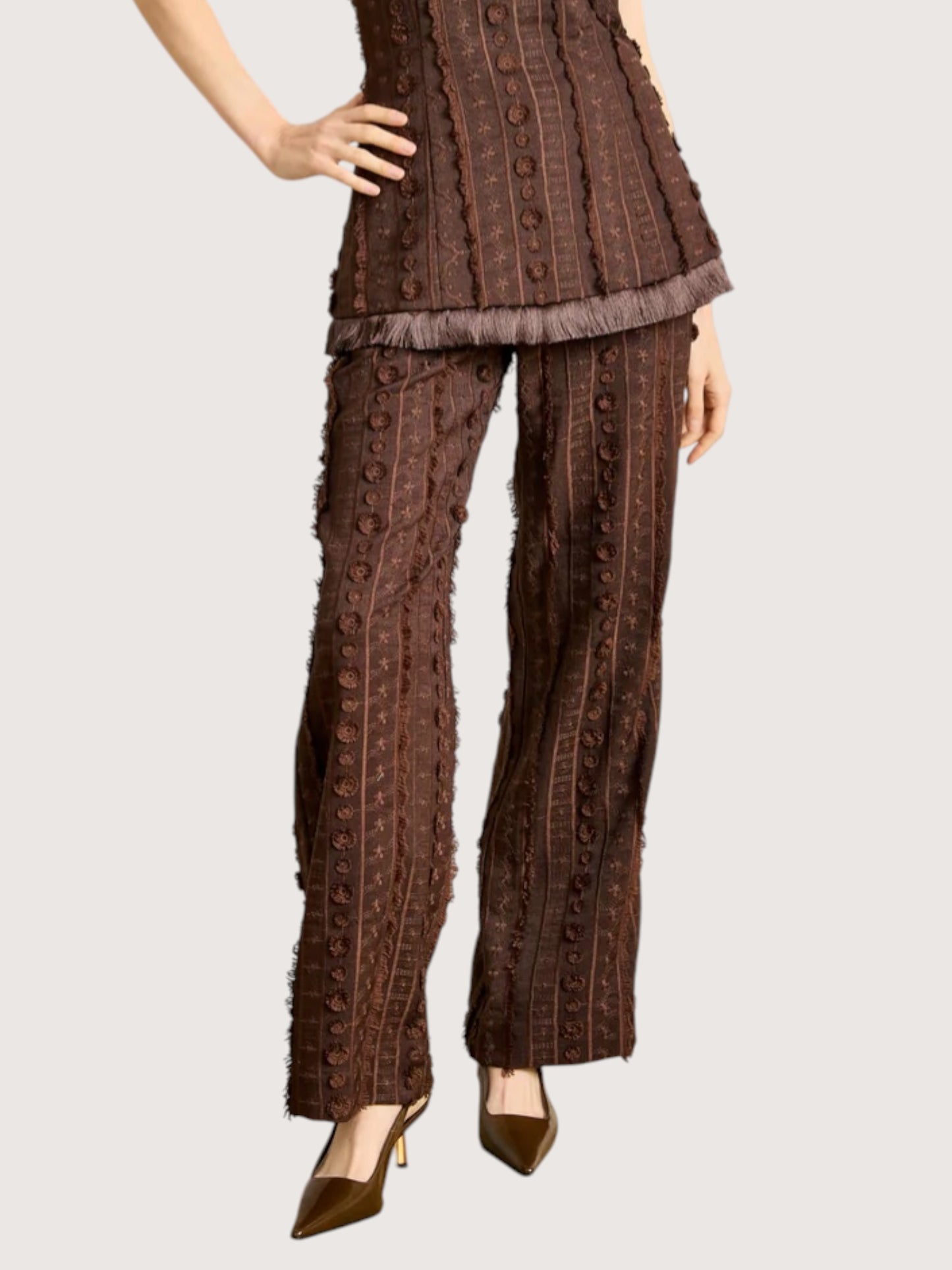 Panna Frayed Trim Pant