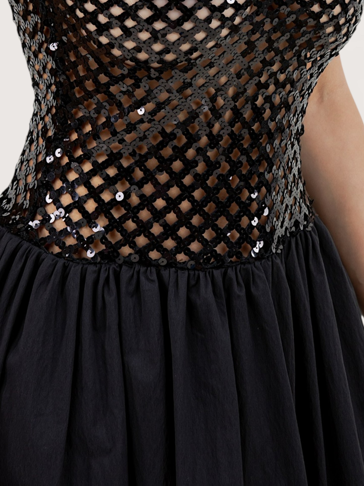 Netted Sequin Maxi Dress