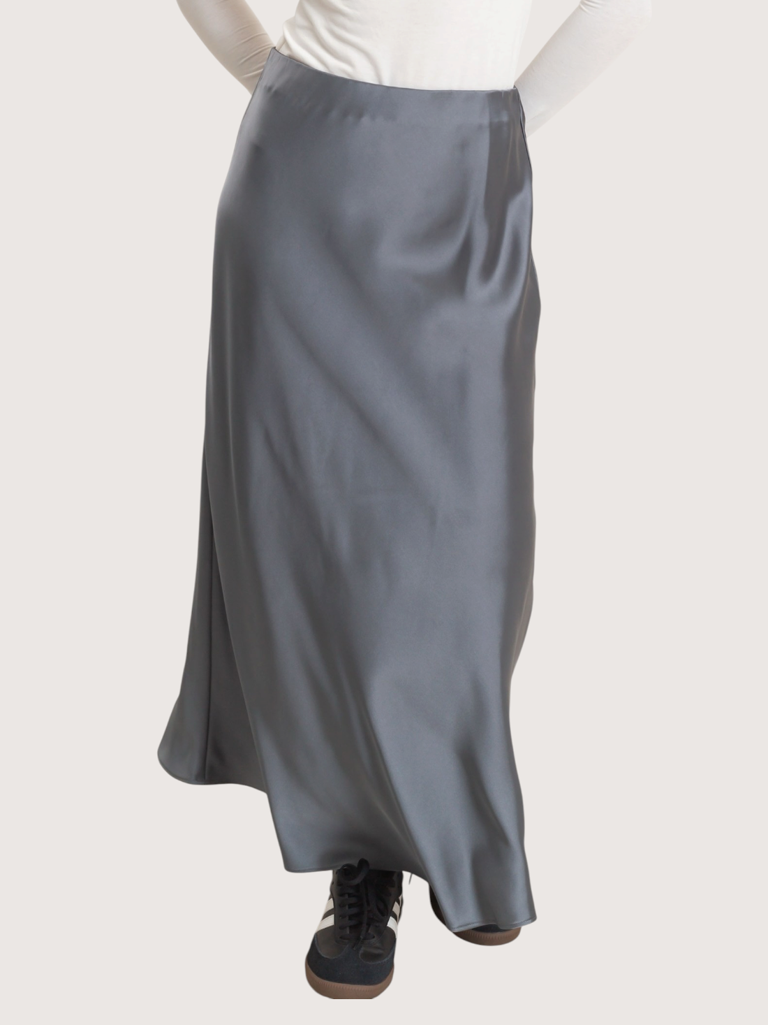 Elaine Satin Slip Skirt