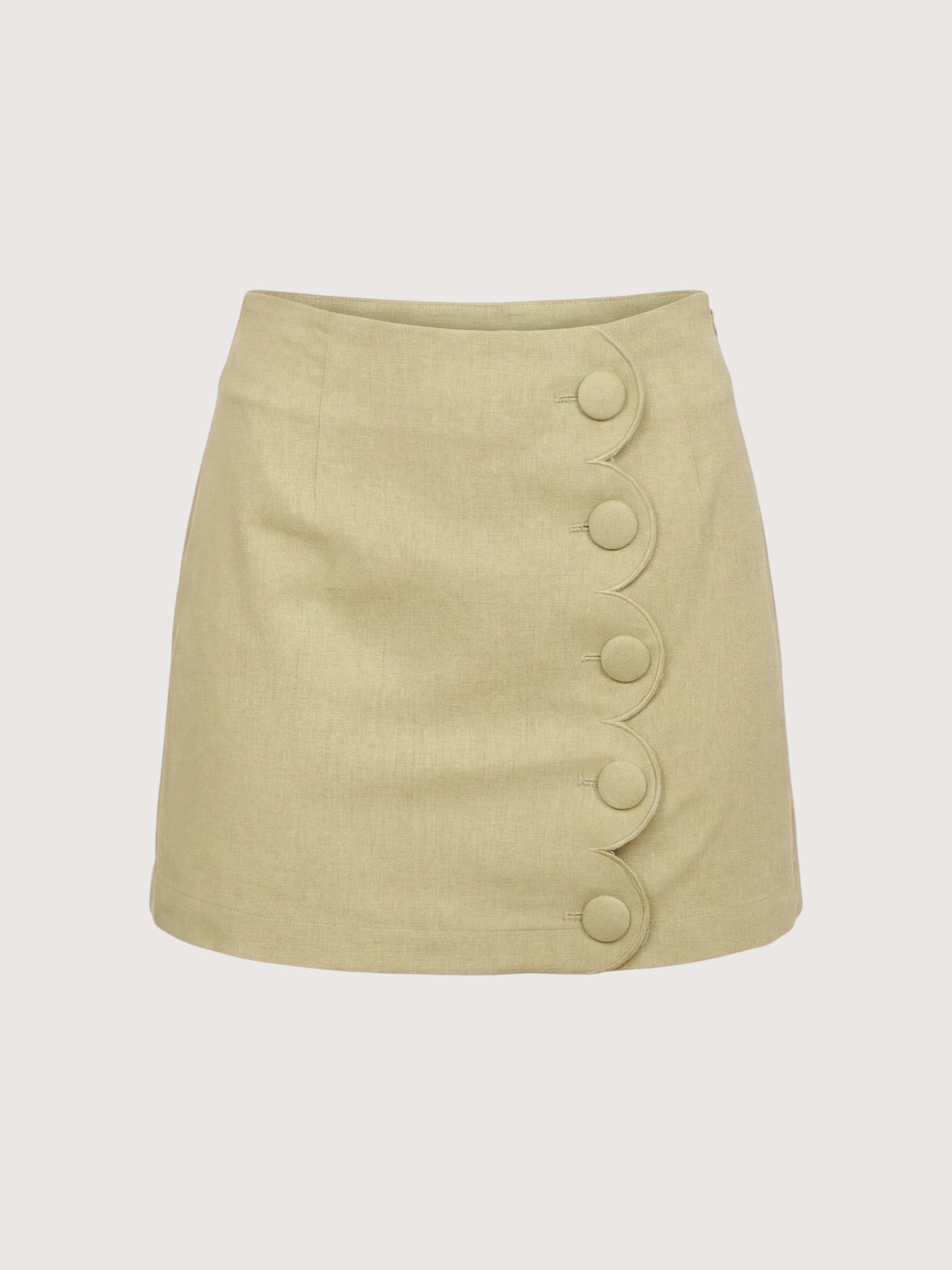 Scallop Trim Skort | Sage