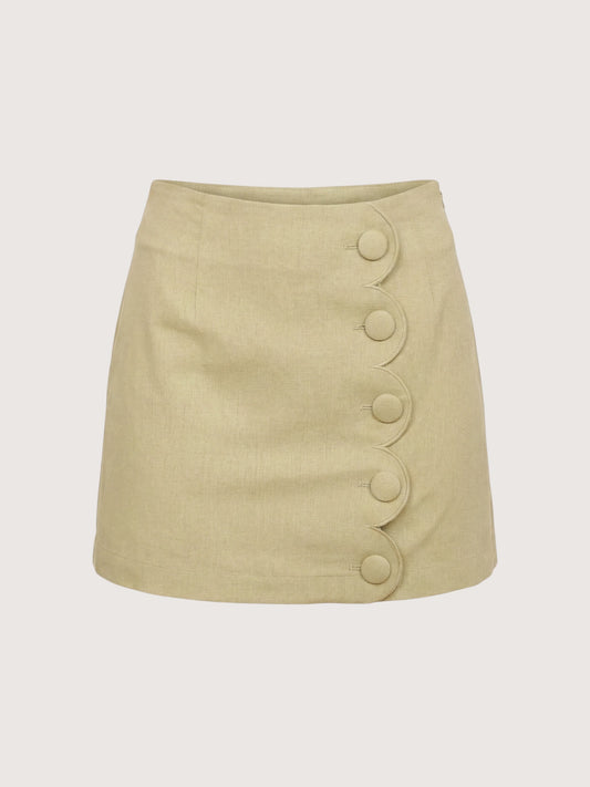 Scallop Trim Skort | Sage