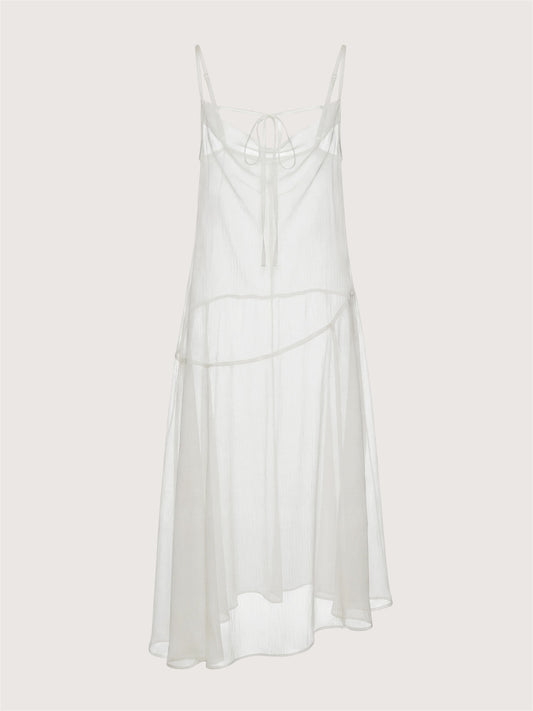 Sheer Overlay Slip Dress