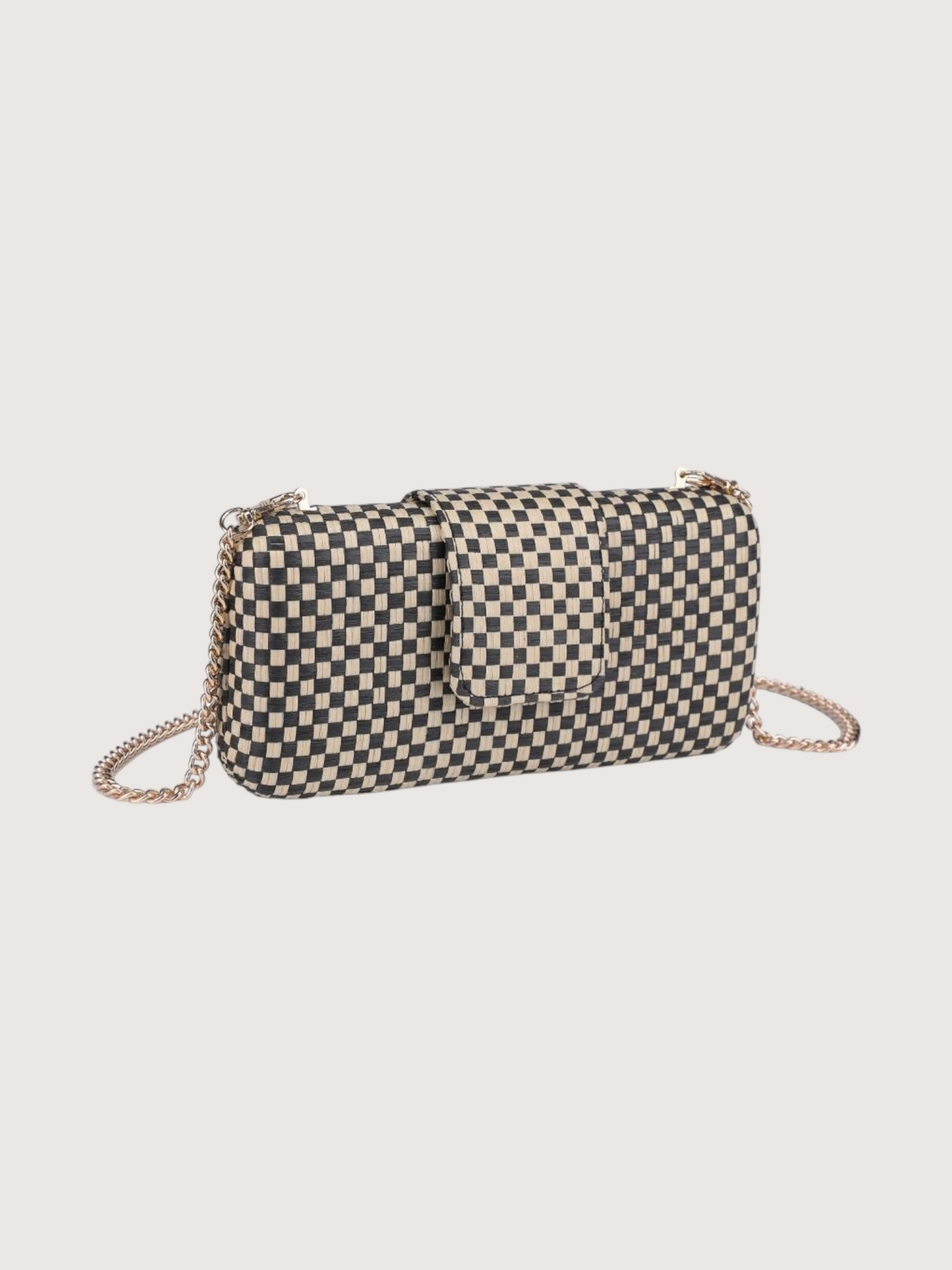 Sylvia Checkered Clutch
