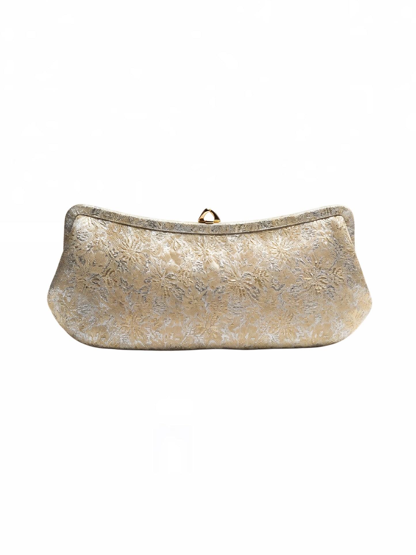 VINTAGE Floral Lamé Long Clutch
