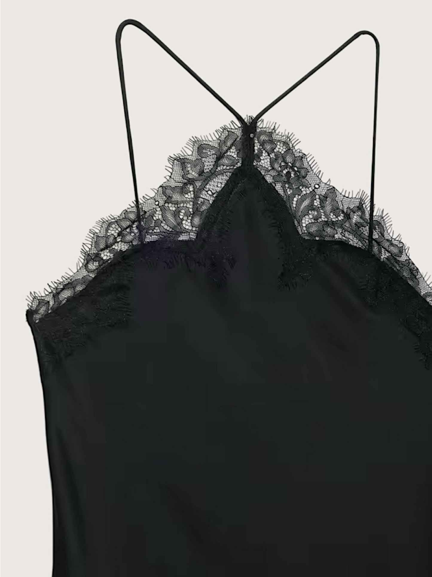 Lace Trim Halter Dress