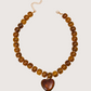 Kelly Marble Heart Necklace | Tortoise