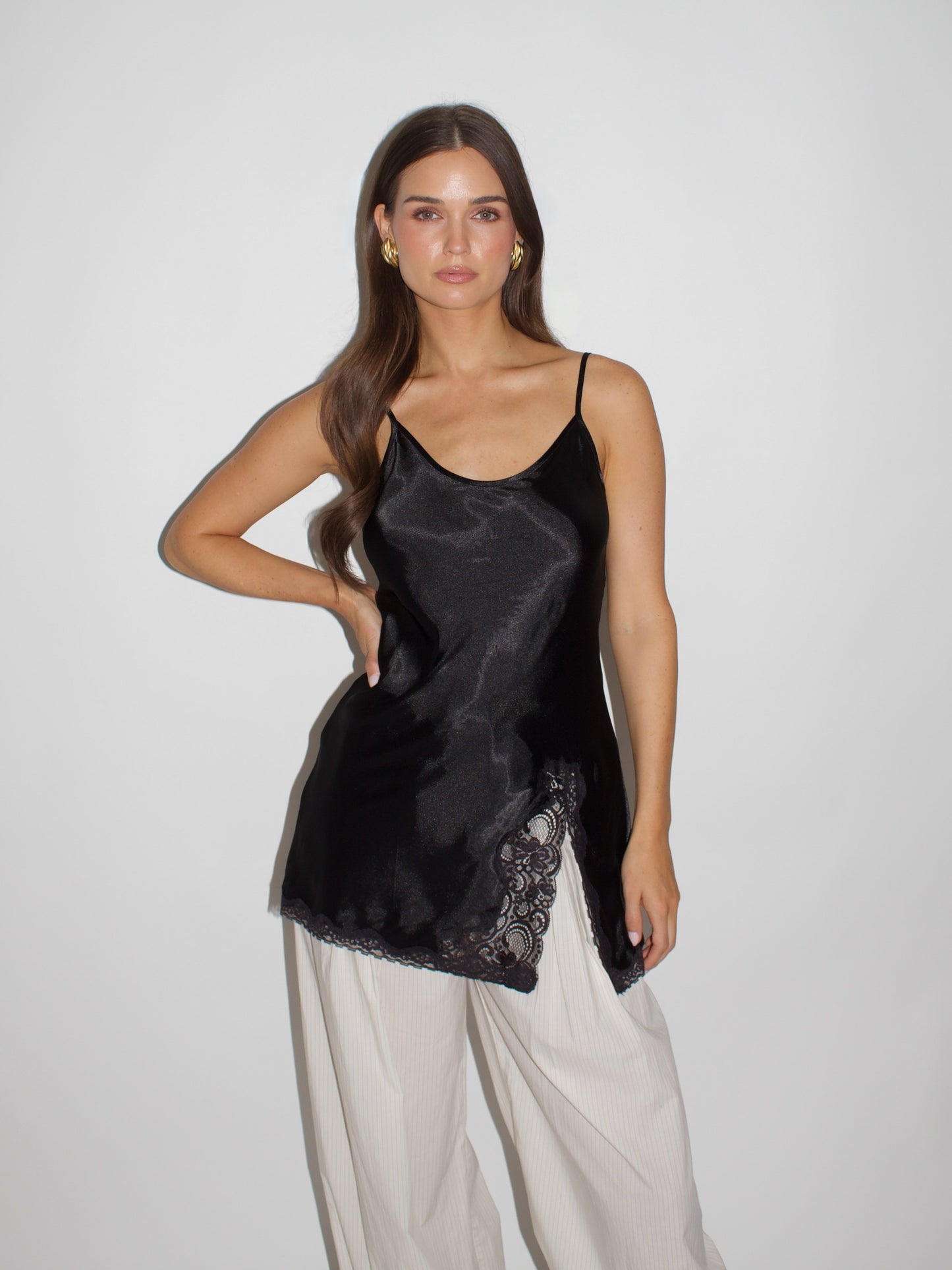 VINTAGE Mini Satin Slip Dress
