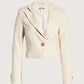 Raw Edge Linen Blazer