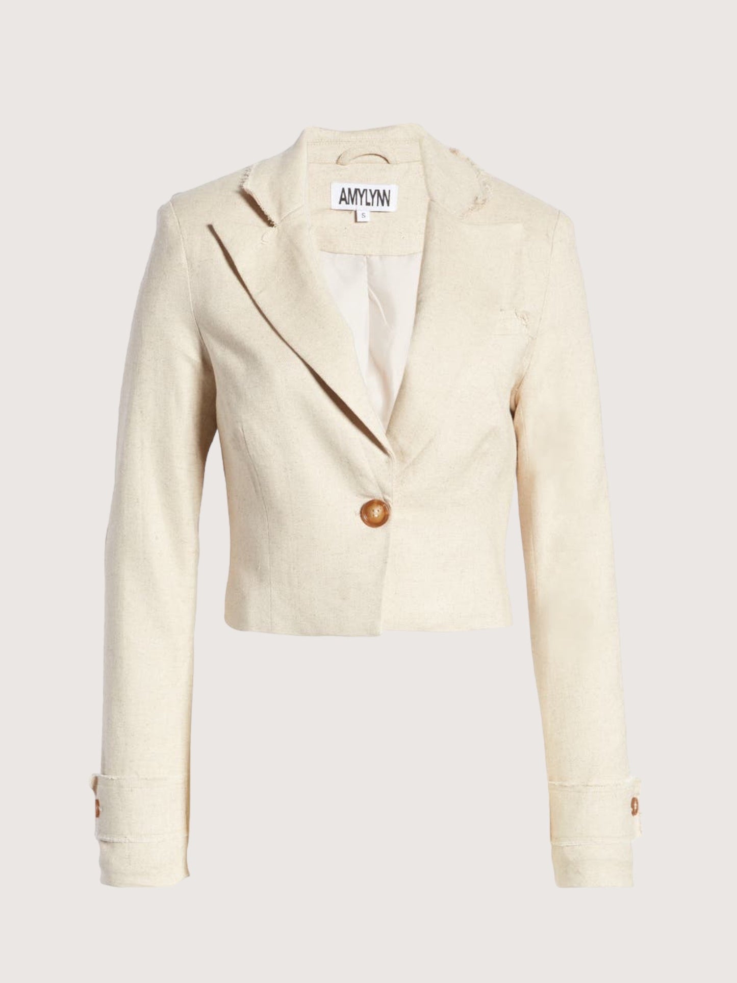 Raw Edge Linen Blazer