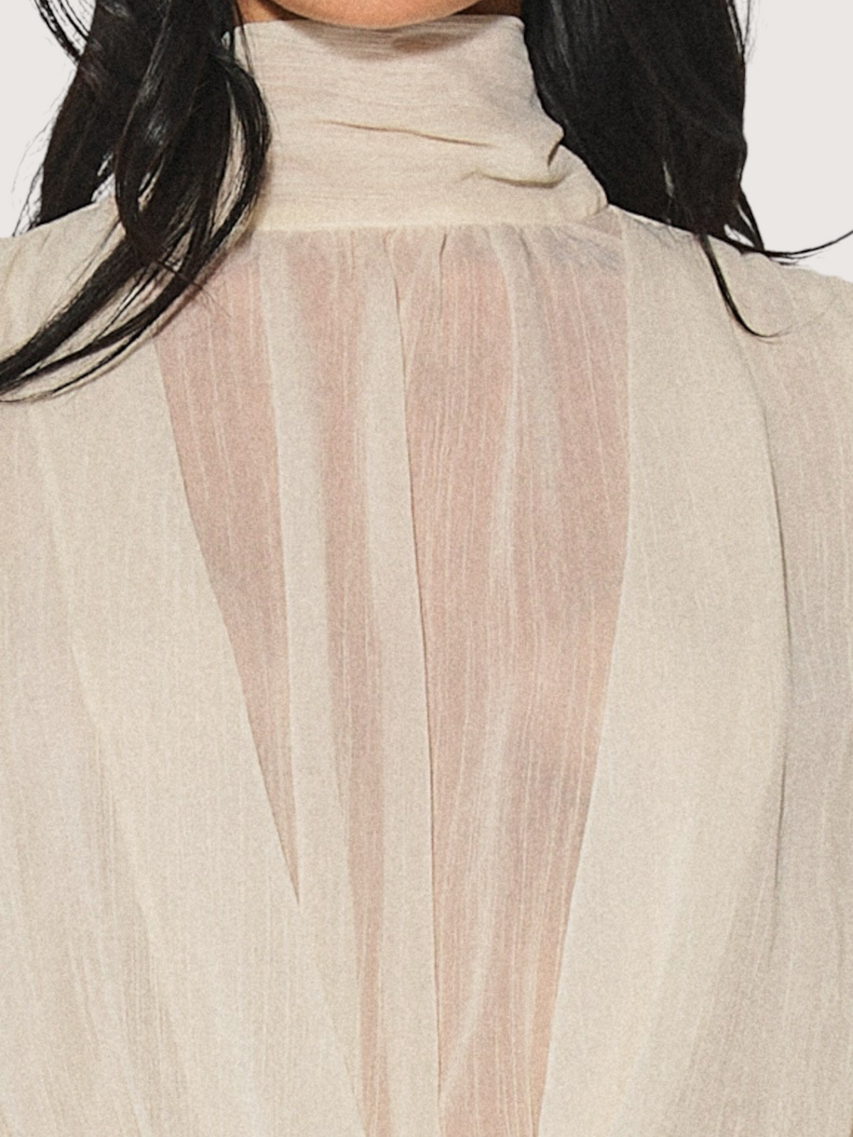 Sheer Draped Balloon Top