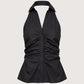 Open Back Halter Top | Black