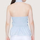 Open Back Halter Top | Blue