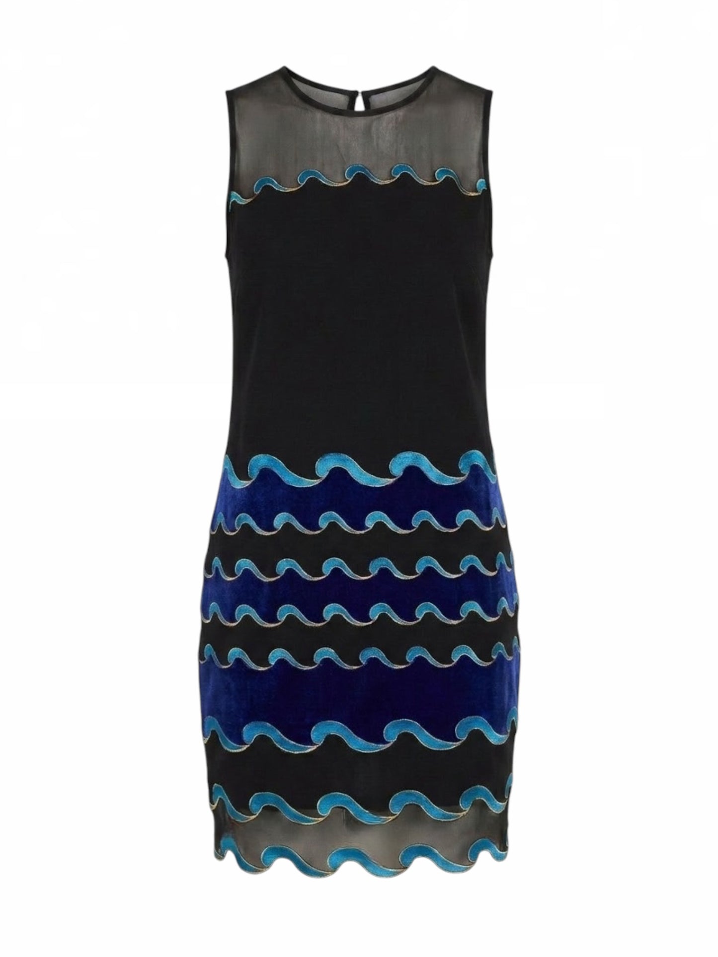 VINTAGE Velvet Waves Shift Dress