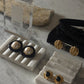 VINTAGE Gold Center Stone Earring