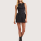 Boat Neck Bow Dress | Black