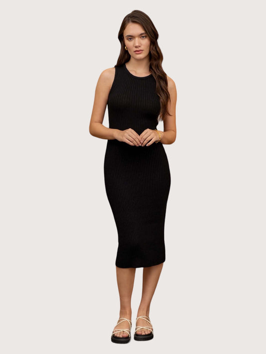 Sleeveless Midi Dress | Black