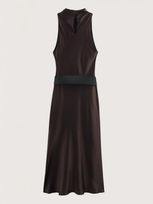 Midi Belted Slip Dress