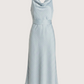 Cowl Neck Striped Dress