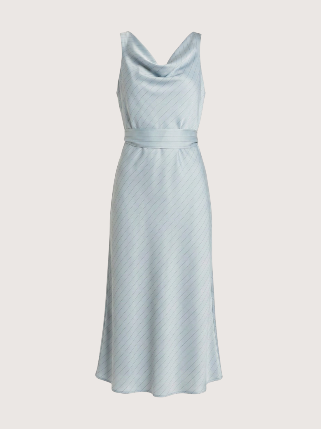 Cowl Neck Striped Dress