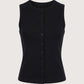 Lily Button Front Top | Black