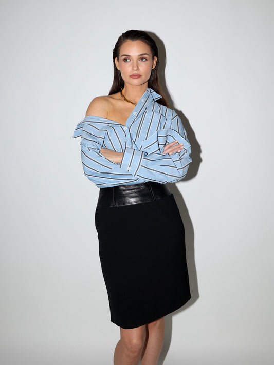 Versace Leather Skirt