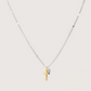 Two Tone Cross Necklace