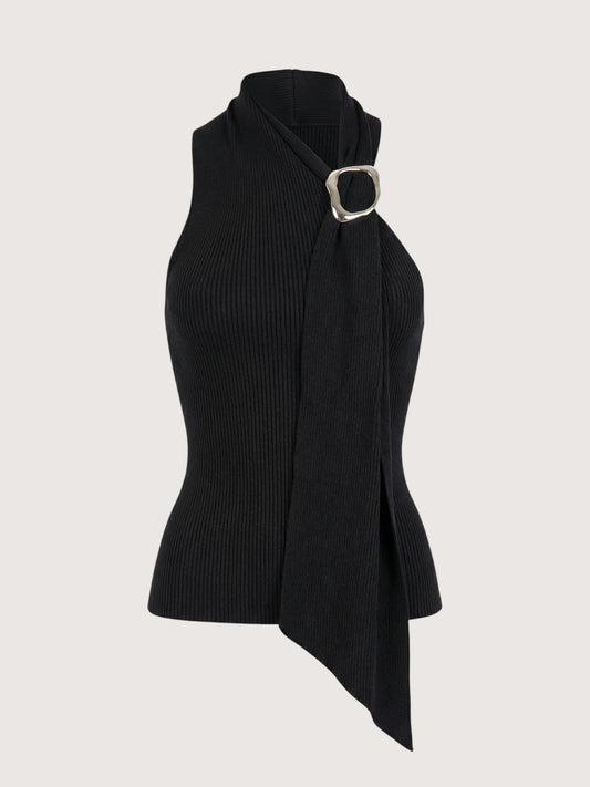 One Shoulder Scarf Top