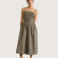 Gingham Smocked Midi Dress