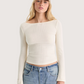 Variegated Rib LS Top