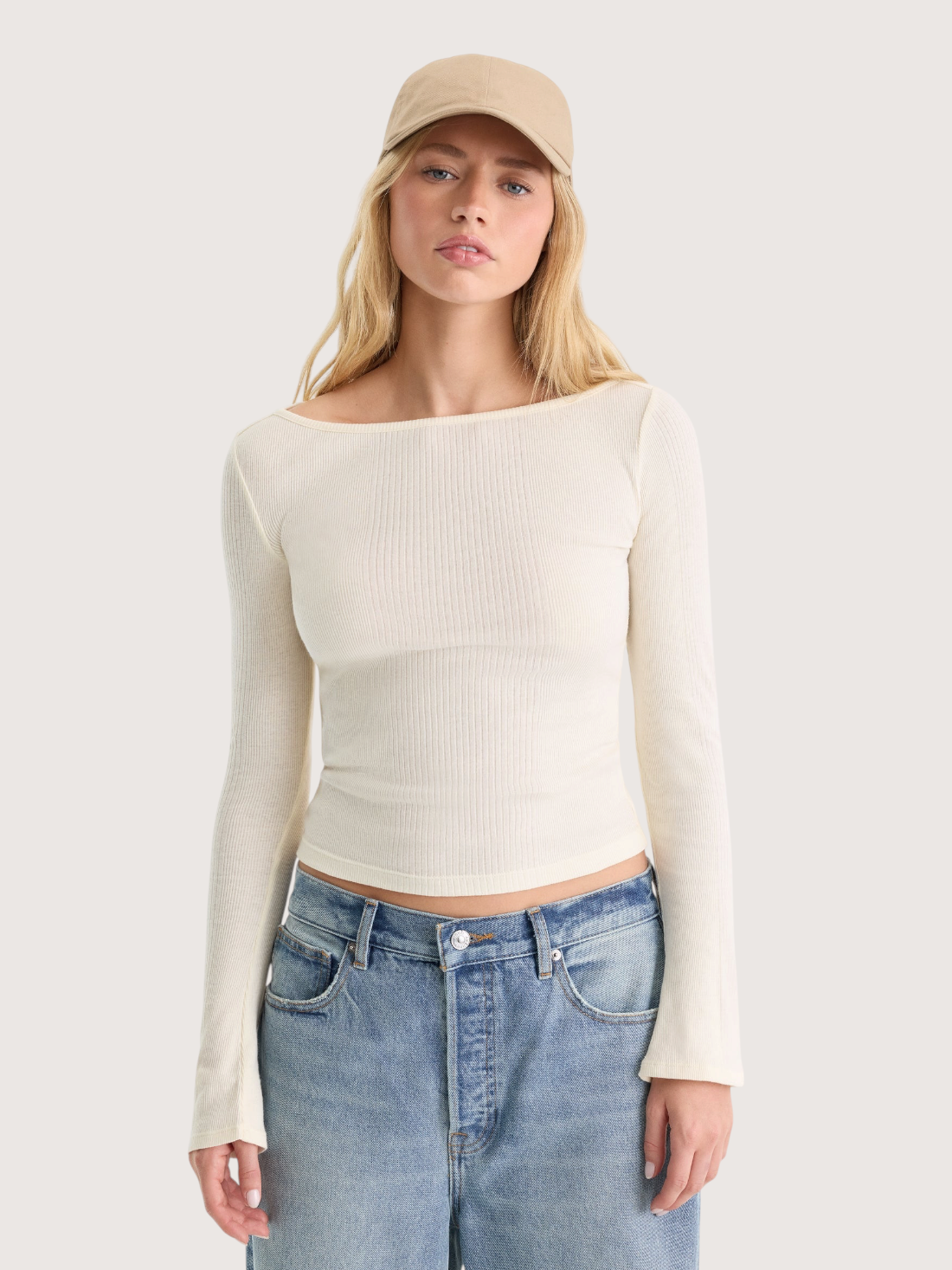 Variegated Rib LS Top