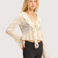 Floral Chiffon Ruffle Blouse