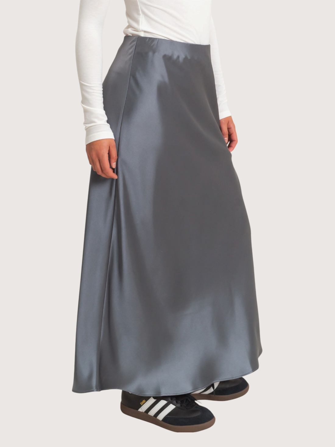 Elaine Satin Slip Skirt