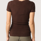 Boatneck Tee Shirt | Brown