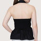 Open Back Halter Top | Black