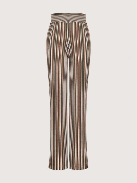 Capri Metallic Stripe Pant