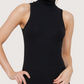 Sleeveless Cotton Turtleneck | Black