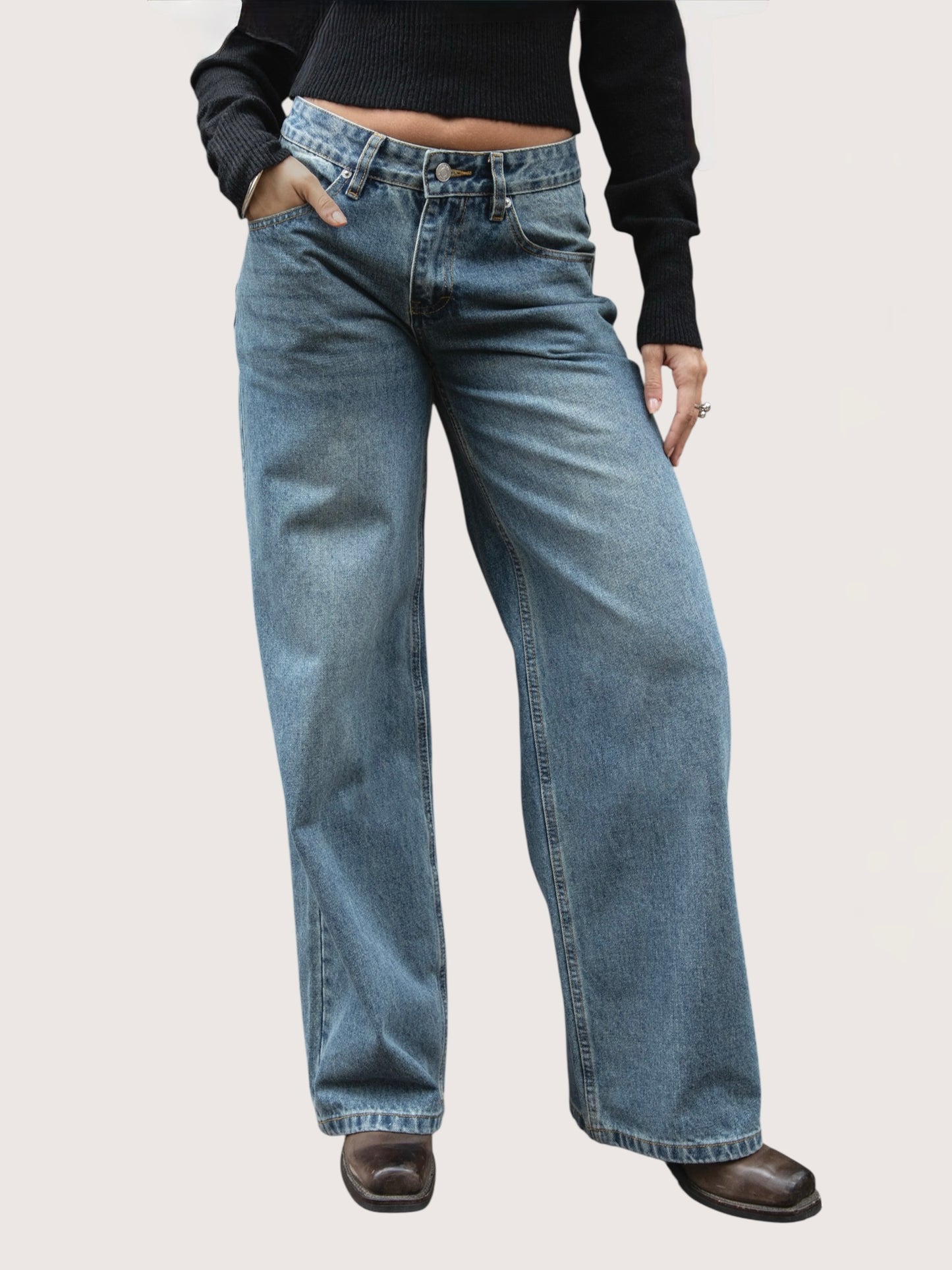 Relaxed Straight Leg Denim