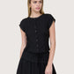 Pintuck Blouse | Black