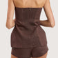 Cora Linen Top | Brown