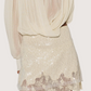 Lace Sequin Mini Skirt