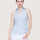 Open Back Halter Top | Blue
